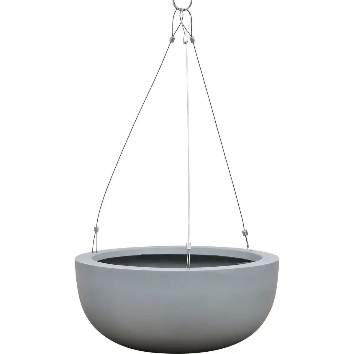 Bild 1 von toom Blumenampel 'Palomo' Polyfibre Betonoptik grau rund Ø 30 x 13 cm