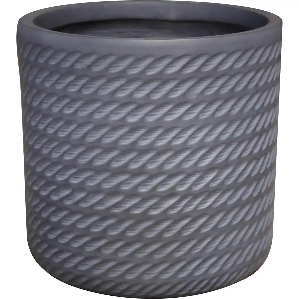 Bild 1 von toom Pflanzgefäß 'Pacaya' Fiberglas grau P75 Ø 24 x 24 cm