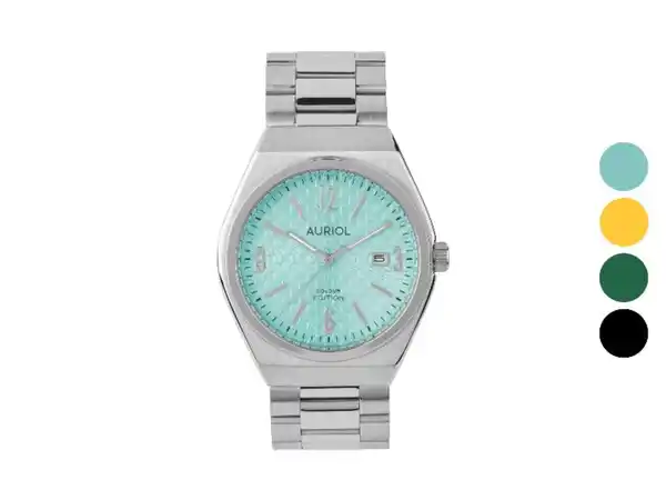 Bild 1 von AURIOL® Armbanduhr, präzise Quarzuhr mit Leuchtzeigern und Sekundenzeiger