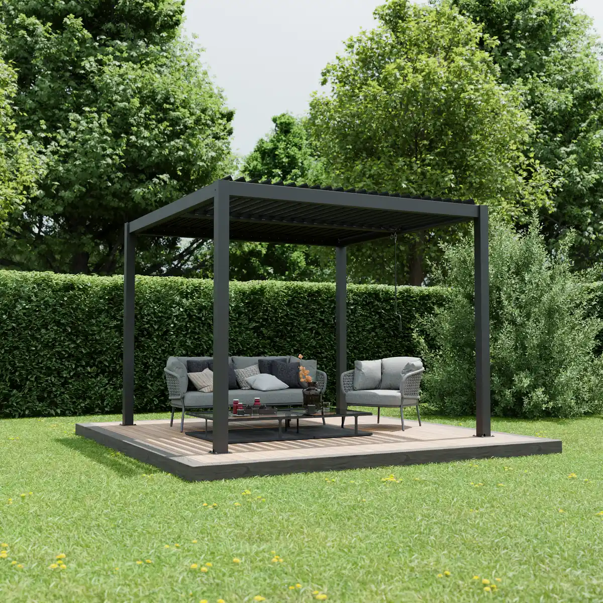 Bild 1 von Ximax Pergola 'Shade' dunkelgrau 296 x 230 x 290 cm