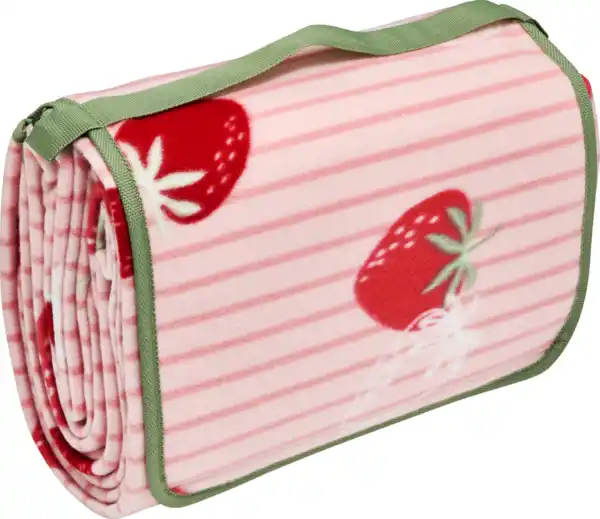 Bild 2 von IDEENWELT Picknickdecke 150 x 170 cm Erdbeeren