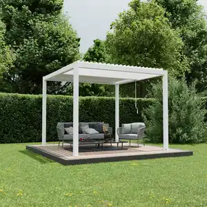 Ximax Pergola 'Shade' weiß mit Beleuchtung 296 x 230 x 290 cm