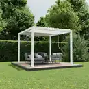 Bild 1 von Ximax Pergola 'Shade' weiß mit Beleuchtung 296 x 230 x 290 cm
