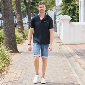 Herren-Jeans-Bermudas mit Terry-Denim
