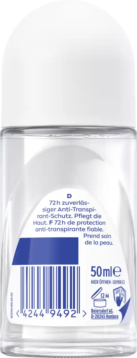 Bild 2 von NIVEA Black & White Invisible Clear Anti-Transpirant Roll-on, 50 ml