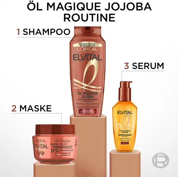 Bild 3 von L’Oréal Paris Elvital Öl Magique Jojoba Intensives Pflege Shampoo, 300 ml