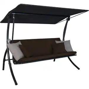Angerer Freizeitmöbel Hollywoodschaukel 'Motion Smart' coffe 3-Sitzer 210 x 145 x 160 cm