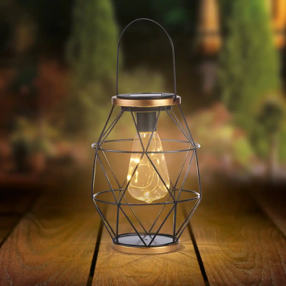 Bild 1 von Solar-Laterne aus Metall, ca. 16x16x23cm