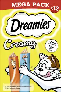 Dreamies Creamy Leckerlis Multipack Huhn & Lachs, 120 g