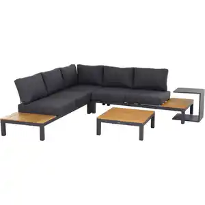 Siena Garden Loungemöbel-Set 'Brighton' anthrazit 3-teilig