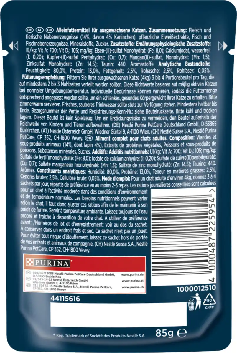 Bild 2 von Gourmet Perle Erlesene Streifen in Sauce mit Kaninchen, 85 g