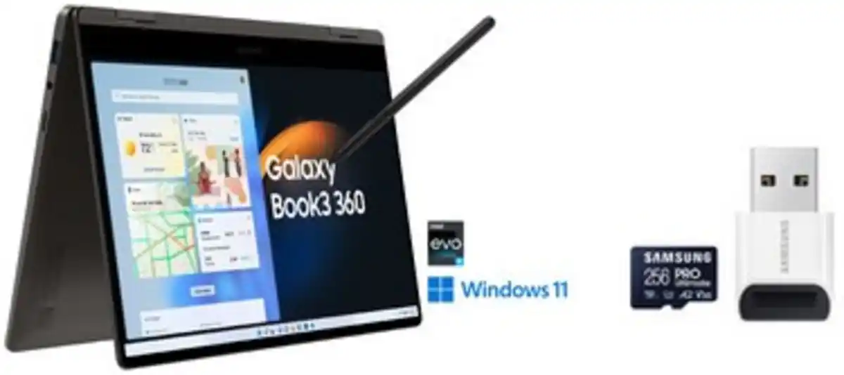 Bild 1 von Galaxy Book3 360 (NP730QFG-KA1DE) 33,78 cm (13,3") 2 in 1 Convertible-Notebook graphite inkl. microS