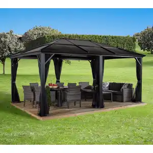 Sojag Pavillon 'Meridien 12 x 16' anthrazit 365 x 485 x 270 cm