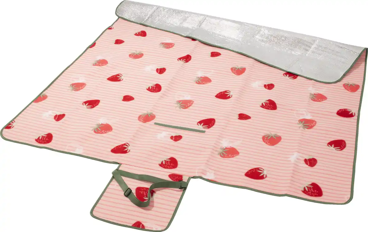 Bild 4 von IDEENWELT Picknickdecke 150 x 170 cm Erdbeeren