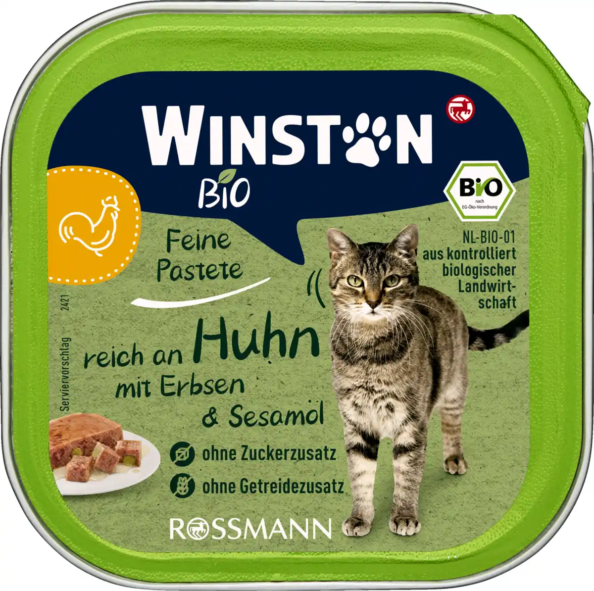 Bild 1 von Winston Bio Huhn mit Erbsen & Sesamöl, 100 g