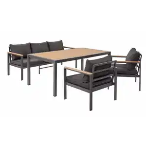 Gartenmöbel-Set 'Lilly' anthrazit 4-teilig