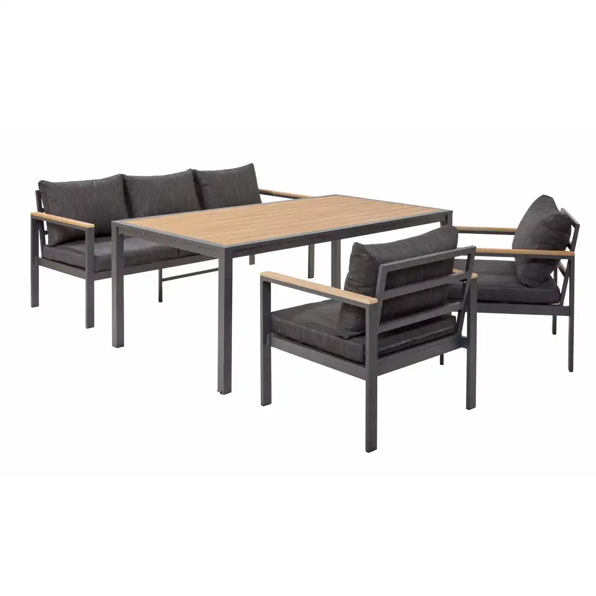 Bild 1 von Gartenmöbel-Set 'Lilly' anthrazit 4-teilig