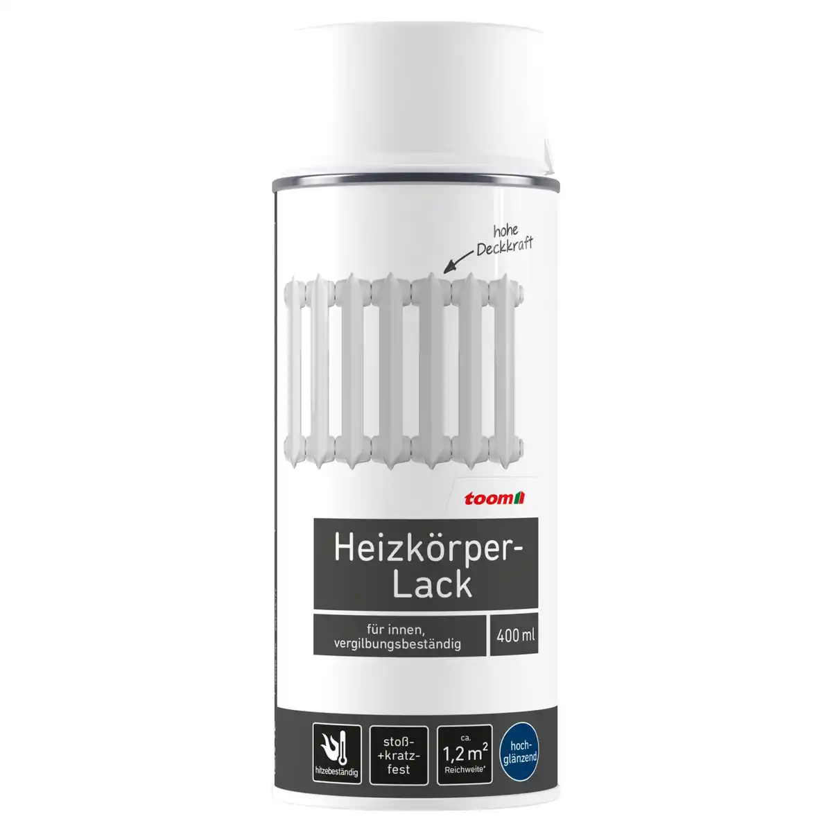 Bild 1 von toom Heizkörperlack weiß glänzend 400 ml