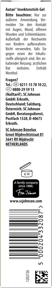 Bild 2 von Autan Insektenstich-Gel, 20 ml