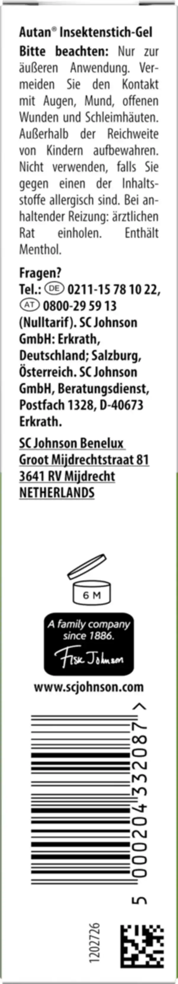 Bild 2 von Autan Insektenstich-Gel, 20 ml