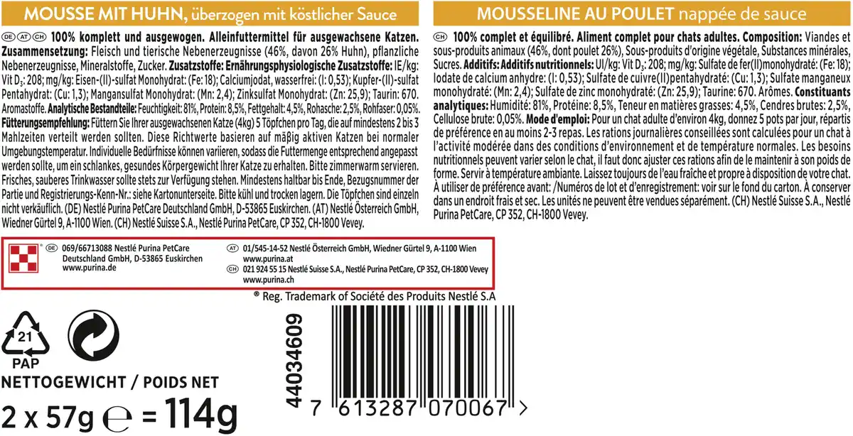 Bild 2 von Purina GOURMET Revelations Mousse mit Huhn, 114 g