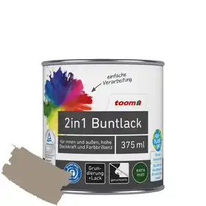 toom 2in1 Buntlack 'Treibholz' hellbraun matt 375 ml