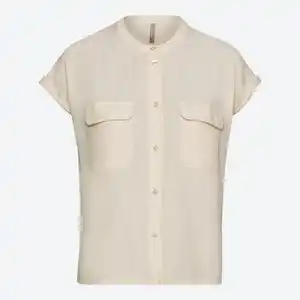 Damen-Bluse mit Leinen-Anteil