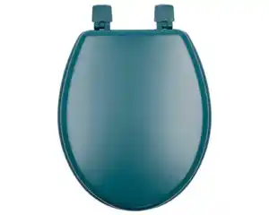 WC-Sitz aus Holz petrolblau