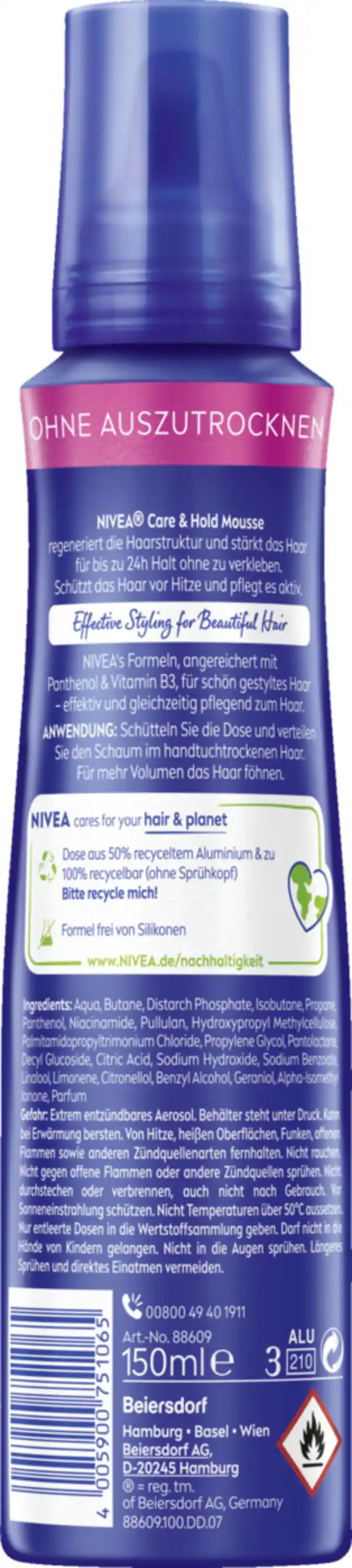 Bild 2 von NIVEA Pflege & Halt Schaumfestiger, 150 ml