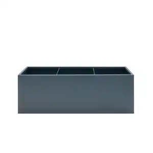 Herstera Pflanzkübel 'Cube' Metall anthrazit 150 x 50 x 50 cm