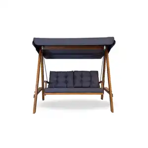 Westmann Hollywoodschaukel 'Pera' beige/anthrazit 203 x 180 x 116 cm