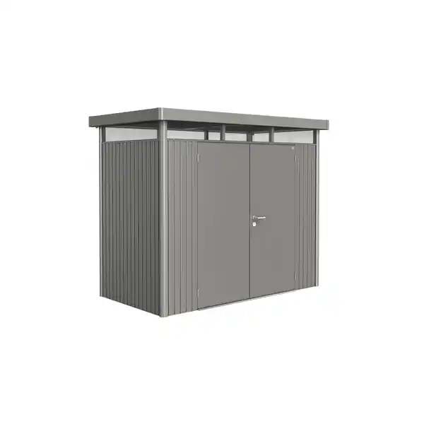Bild 1 von Biohort Gerätehaus 'HighLine 1' mit Doppeltür 275 x 155 cm Quarzgrau metallic