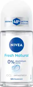 NIVEA Fresh Natural Deodorant Roll-On, 50 ml