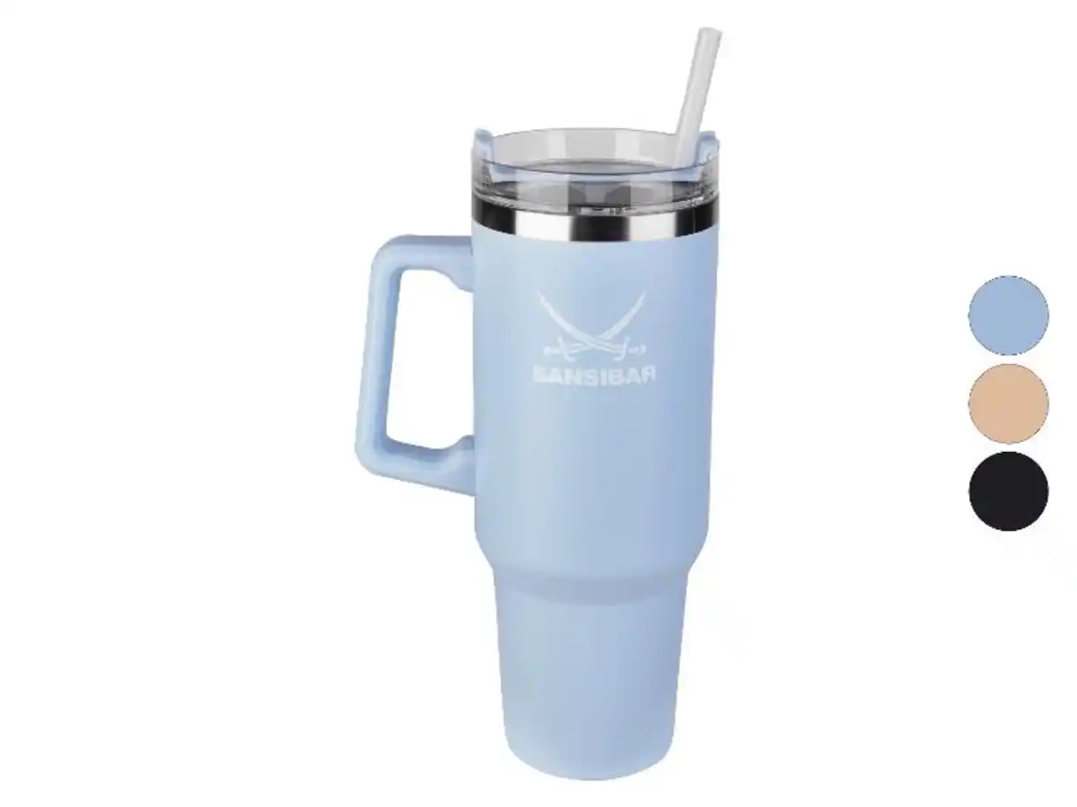 Bild 1 von SANSIBAR Edelstahl-Isolierbecher, mit 2-in-1-Deckel