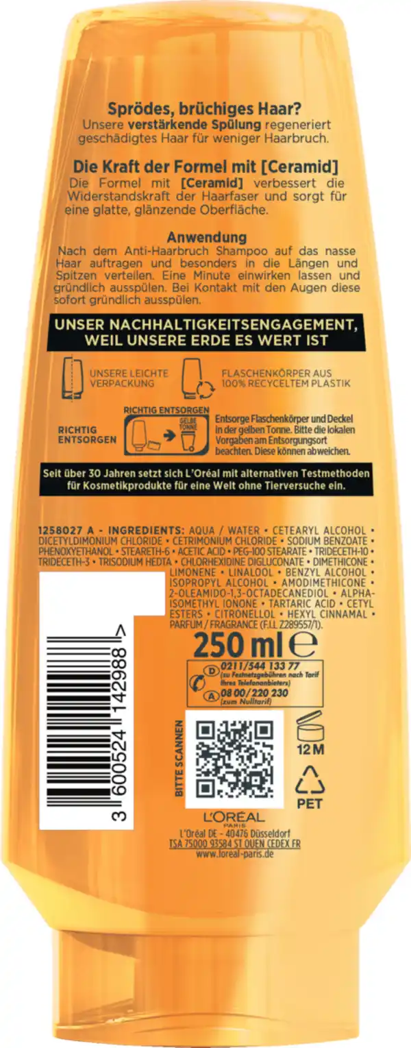 Bild 2 von L’Oréal Paris Elvital Anti-Haarbruch Pflegende Aufbau Spülung, 250 ml
