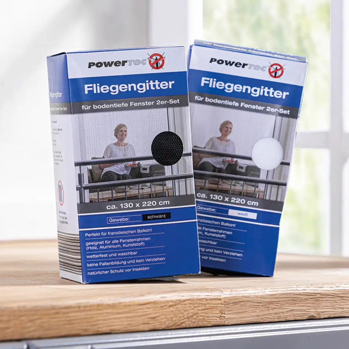 Bild 1 von Powertec Insect Fliegengitter für bodentiefe Fenster 2er-Set