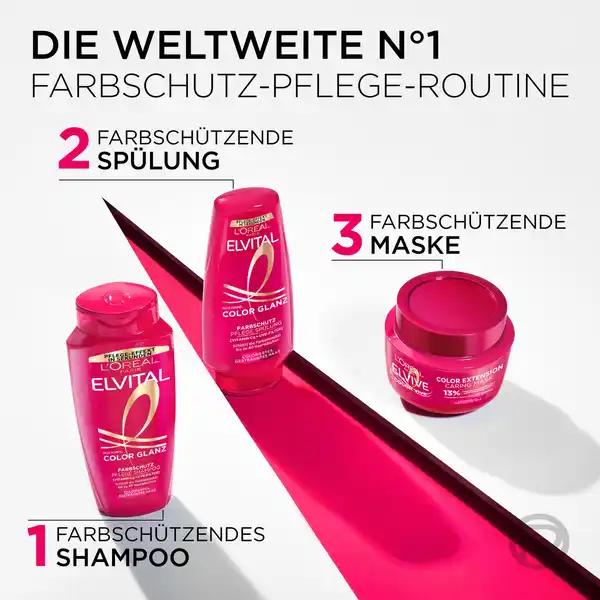 Bild 2 von L’Oréal Paris Elvital Color Glanz 2in1 Farbschutz Pflege Shampoo, 300 ml