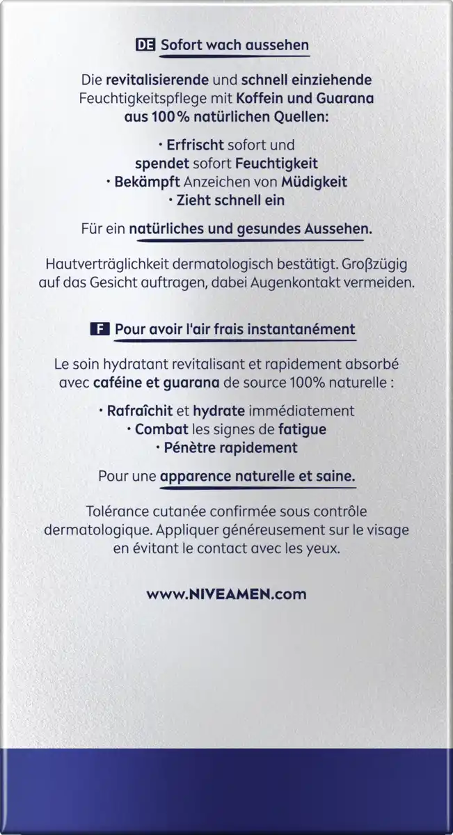 Bild 2 von NIVEA MEN Active Energy Anti-Müdigkeit Feuchtigkeitspflege, 50 ml