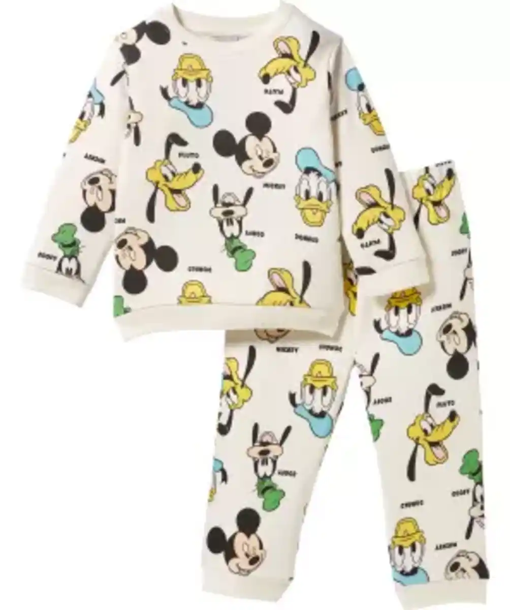Bild 1 von Mickey Mouse Jogginganzug, offwhite bedruckt