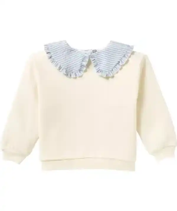 Bild 1 von Sweatshirt mit Bubikragen, offwhite