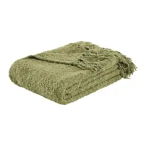 Kuscheldecke Boucle Grün ca. 130x170cm, Grün