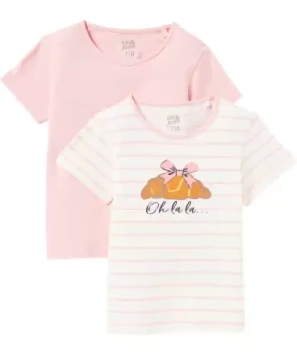 Bild 1 von T-Shirts Croissant, rosa/weiß