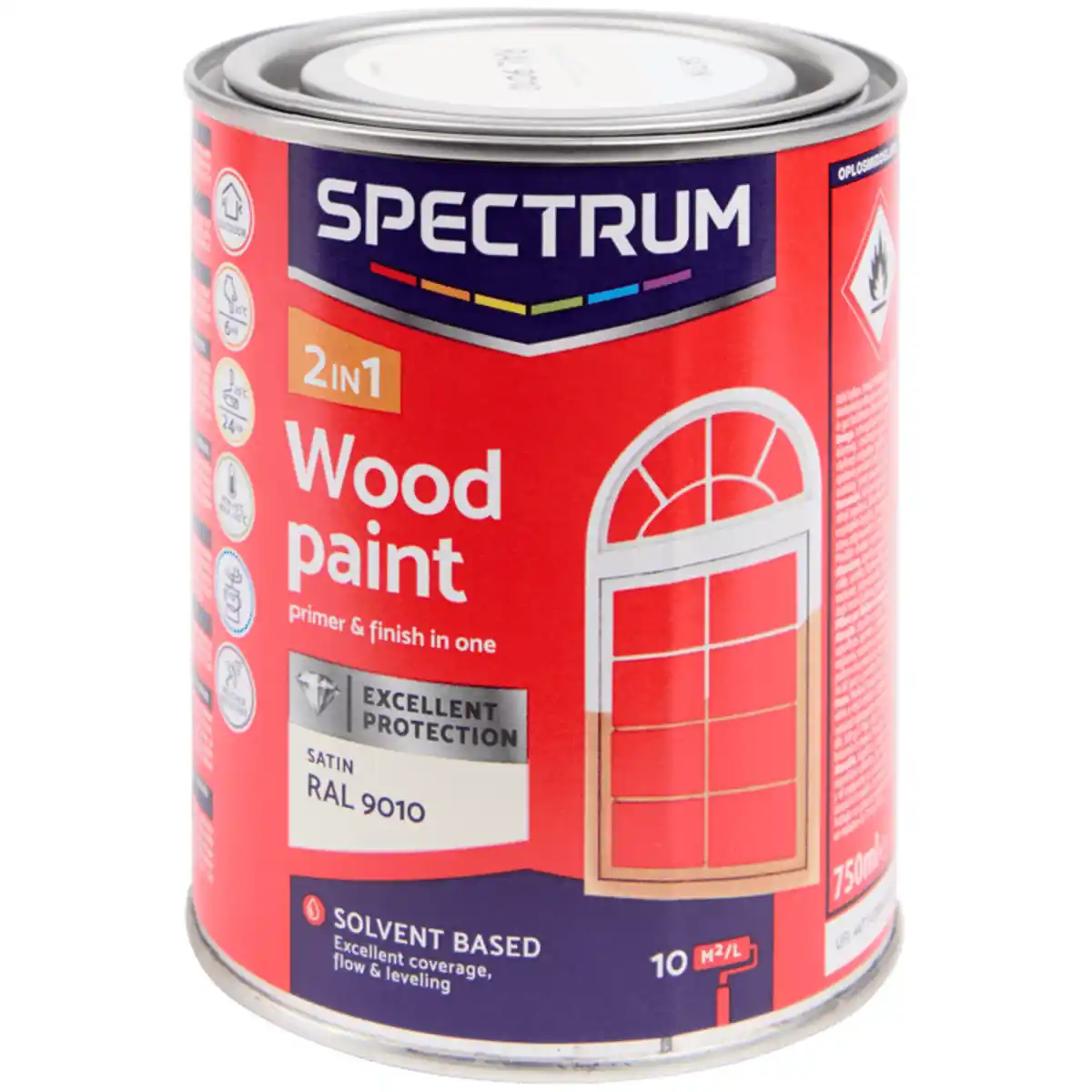 Bild 1 von Spectrum 2-in-1 Seidenglanz Holzlack RAL 9010