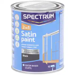 Spectrum 2-in-1 Seidenglanzlack Schwarz