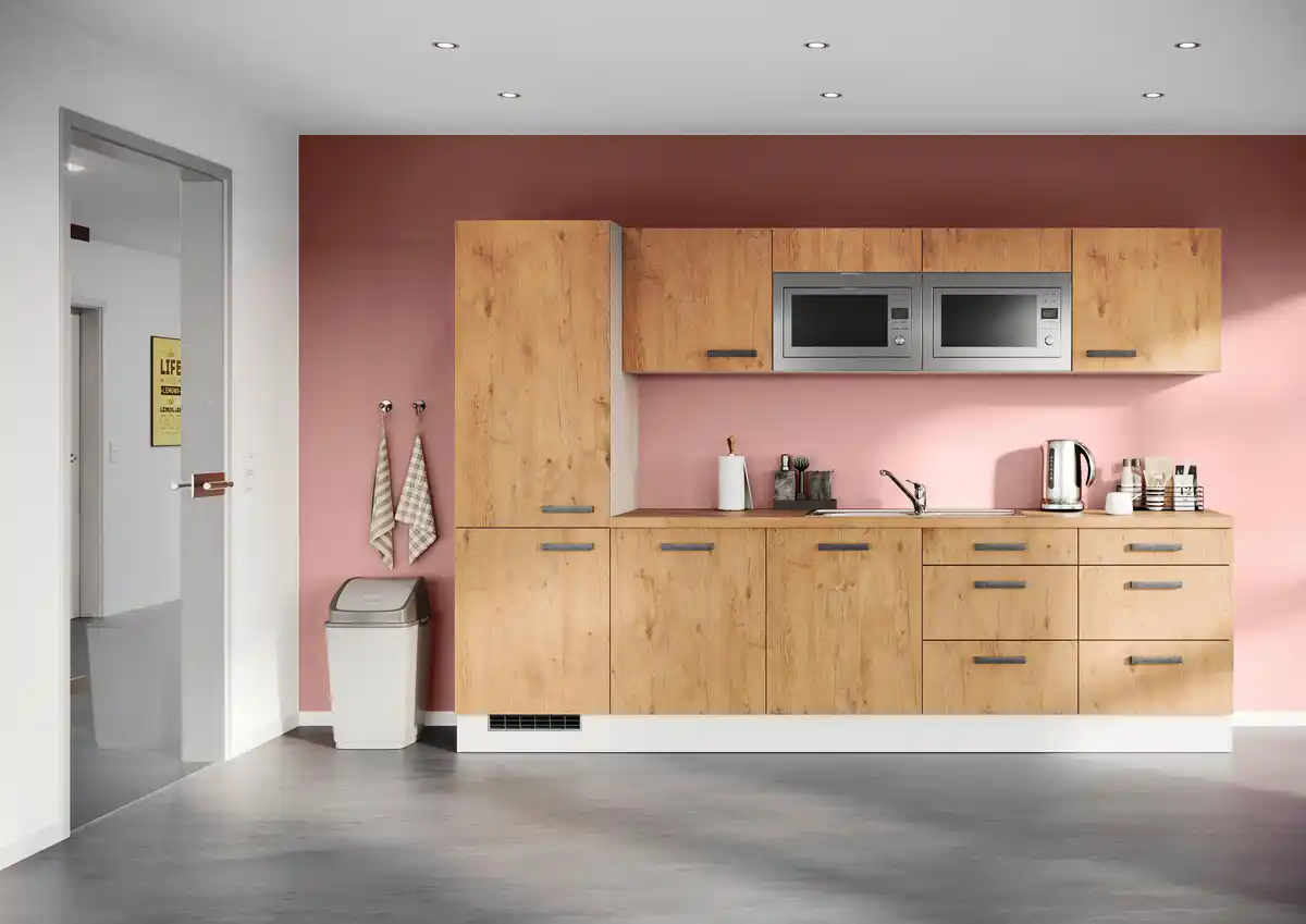 Bild 1 von Küchenblock IKZ mit Geräten ca.300cm Eichefarben, Eichefarben