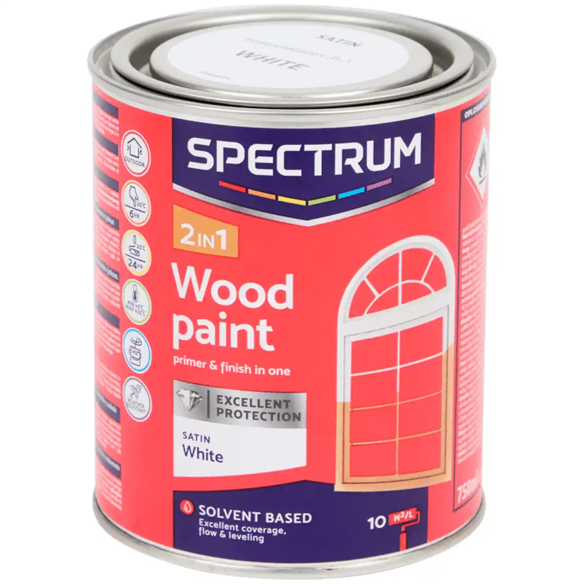 Bild 1 von Spectrum 2-in-1 Holzlack Seidenglanz Weiß