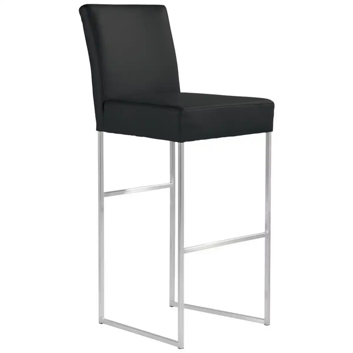 Bild 1 von Musterring Barhocker Nova, Schwarz, Metall, Leder, Echtleder, eckig, 47x112x60 cm, Lederauswahl, Esszimmer, Barmöbel, Barhocker