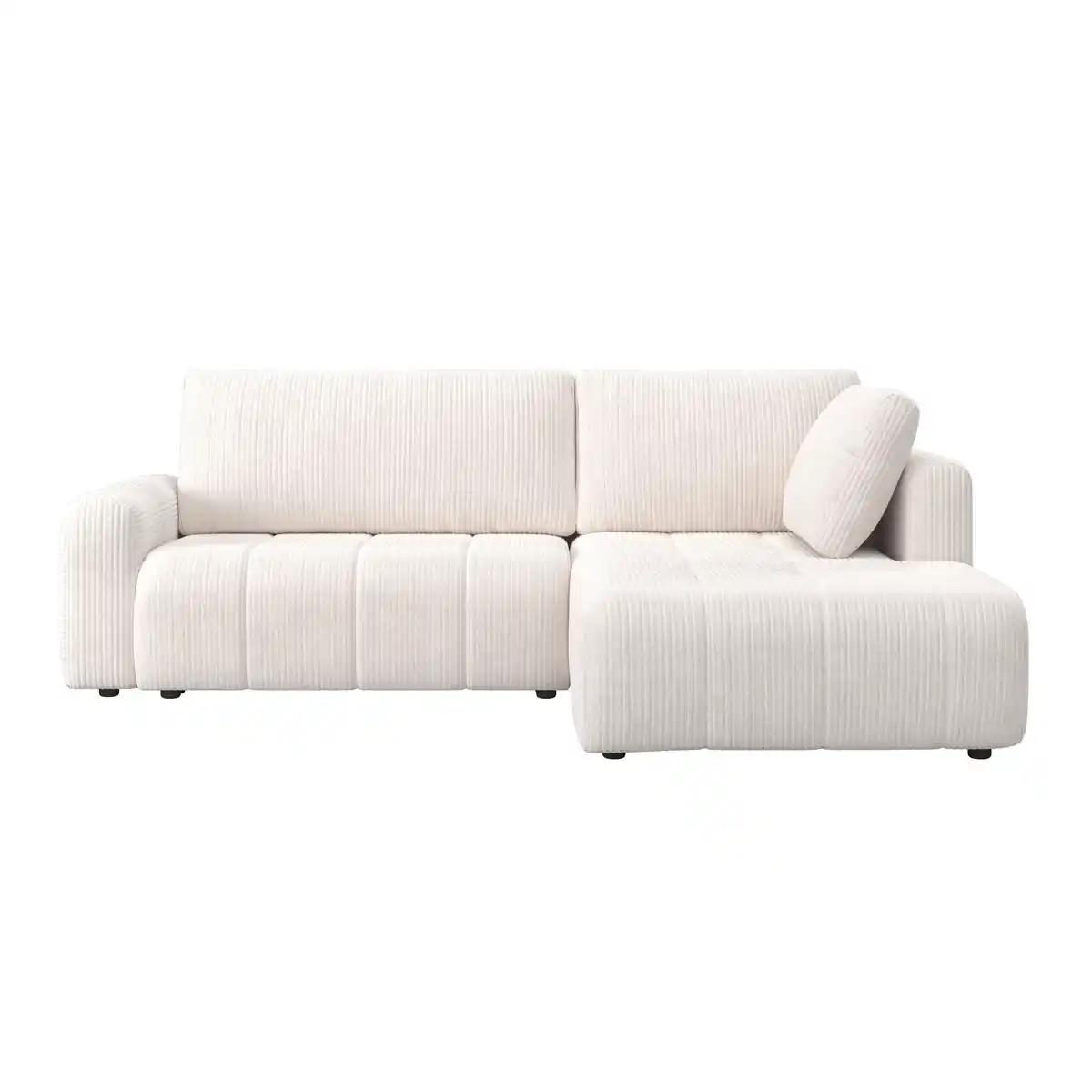 Bild 1 von Wohnlandschaft Gia mit Schlaffunktion Weiß Cord, Weiß