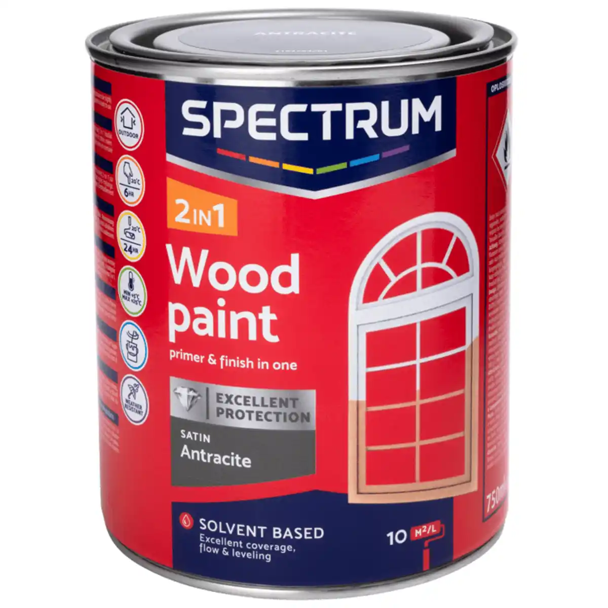 Bild 1 von Spectrum 2-in-1 Holzlack Seidenglanz Anthrazit