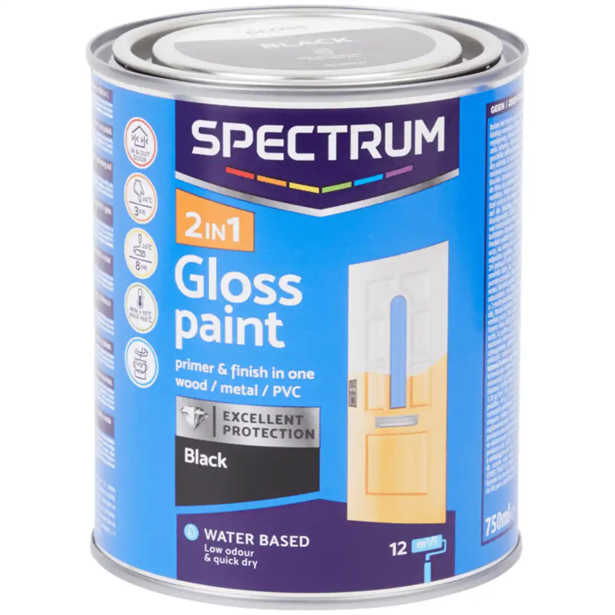 Bild 1 von Spectrum 2-in-1 Hochglanzlack Schwarz